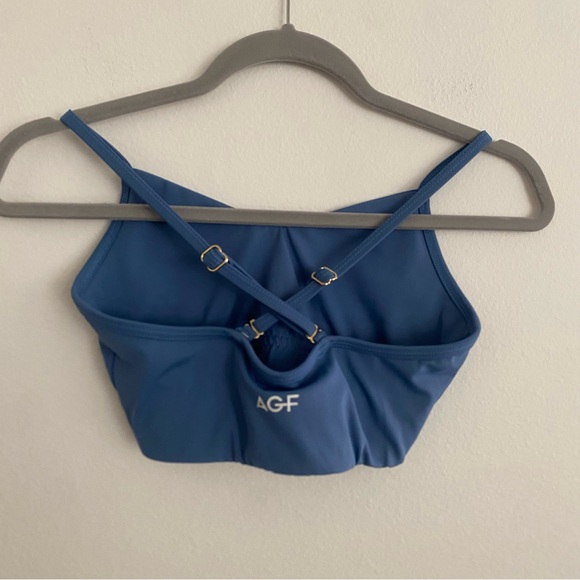 ALL GOOD FEELS BLUE ADJUSTABLE STRAPS ATHLETIC SPORTS BRA SIZE XS YOGA GYM - Picture 2 of 3